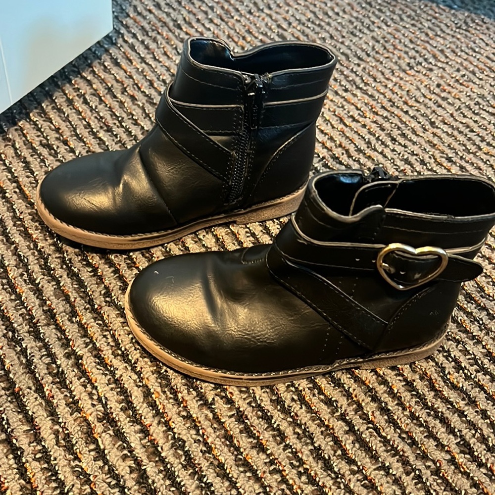 Toddler girl black boots 7T